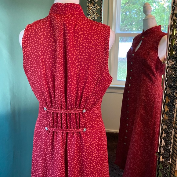David Warren dress 8 red vintage - Picture 4 of 11